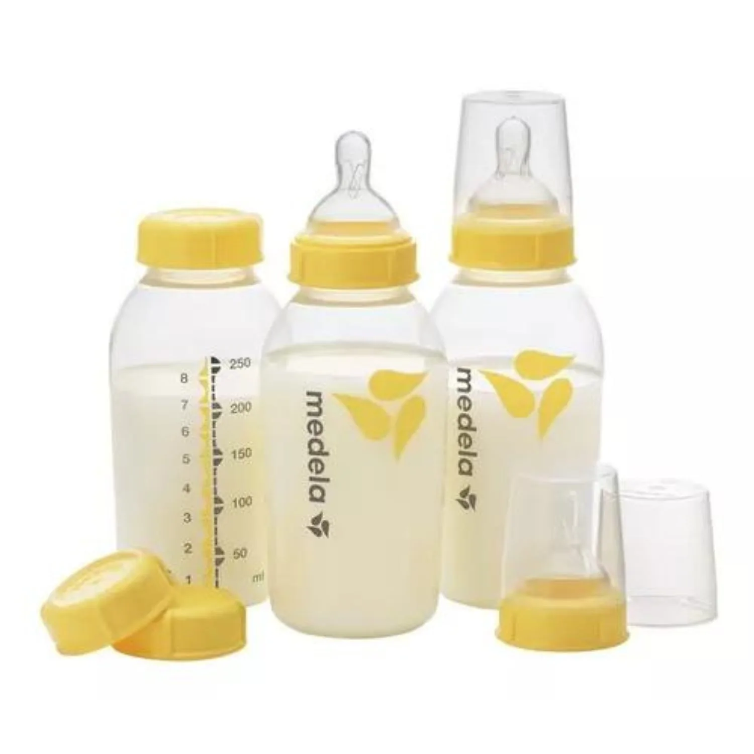 Set de 3 botellas con Tetinas de Flujo Medio
